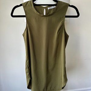 Abercrombie and Fitch Dark Green Silky Tank